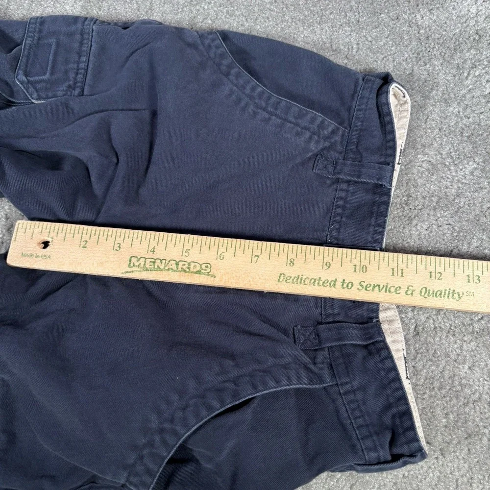 Vintage Sonoma Cargo Pants Youth Boys 8 Blue‎ Twill Wide Leg Baggy Utility Y2K